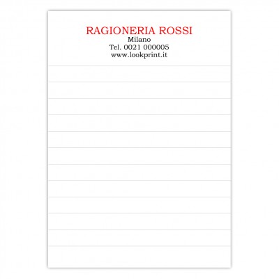 Art. 2538 - Block notes A6 - righe 10 mm