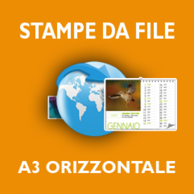 CALENDARIO A3 orizz - 13 fogli solo avanti - rilegatura in alto