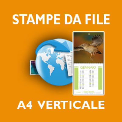 CALENDARIO A4 vert - 7 fogli solo avanti - rilegatura centrale